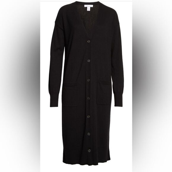 Nordstrom signature cashmere & cotton long cardigan, Size XS - Picture 6 of 10